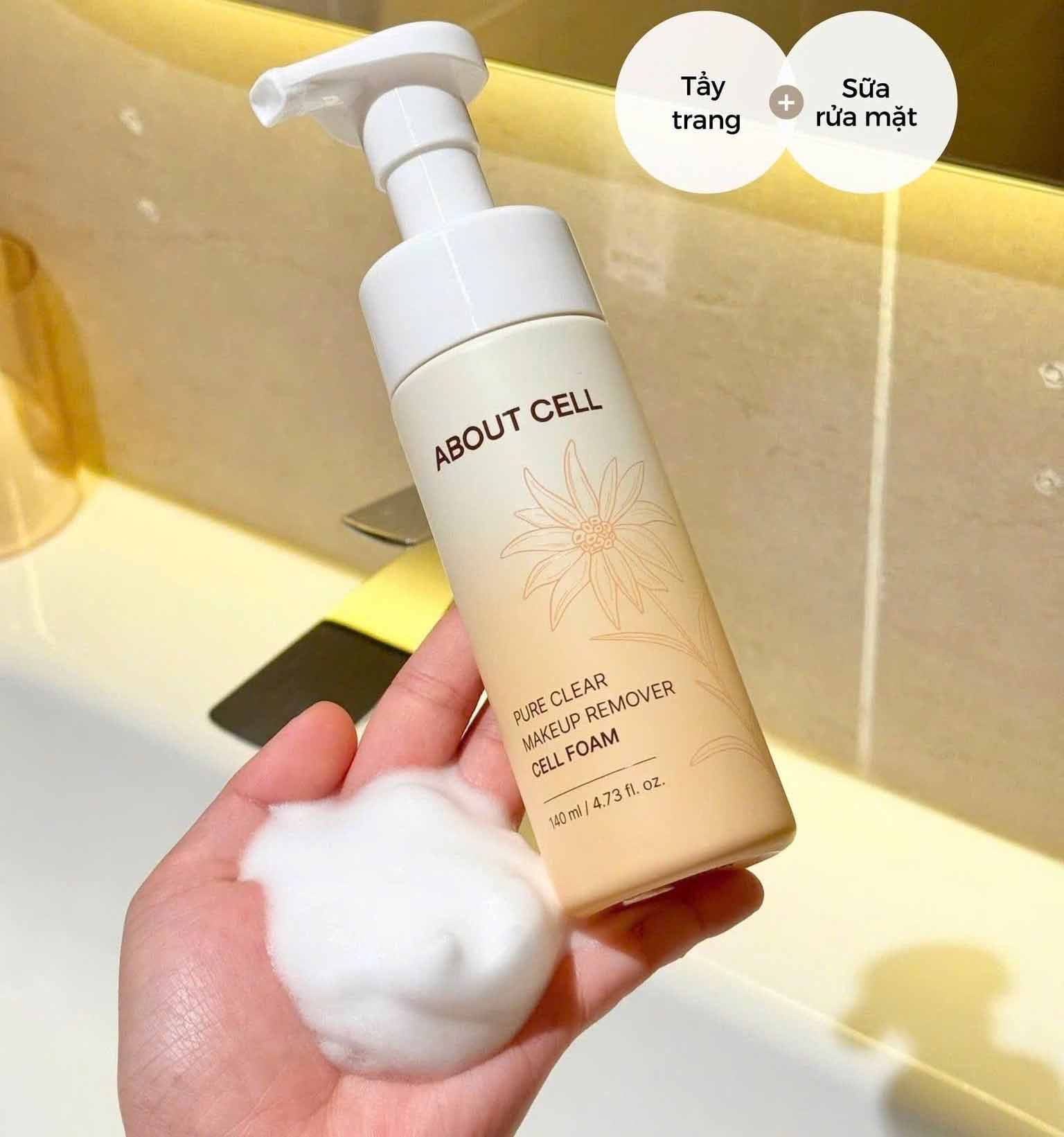about cell pure clear makeup remover cell foam