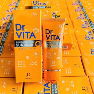 kem chống nắng dr vita màu vàng