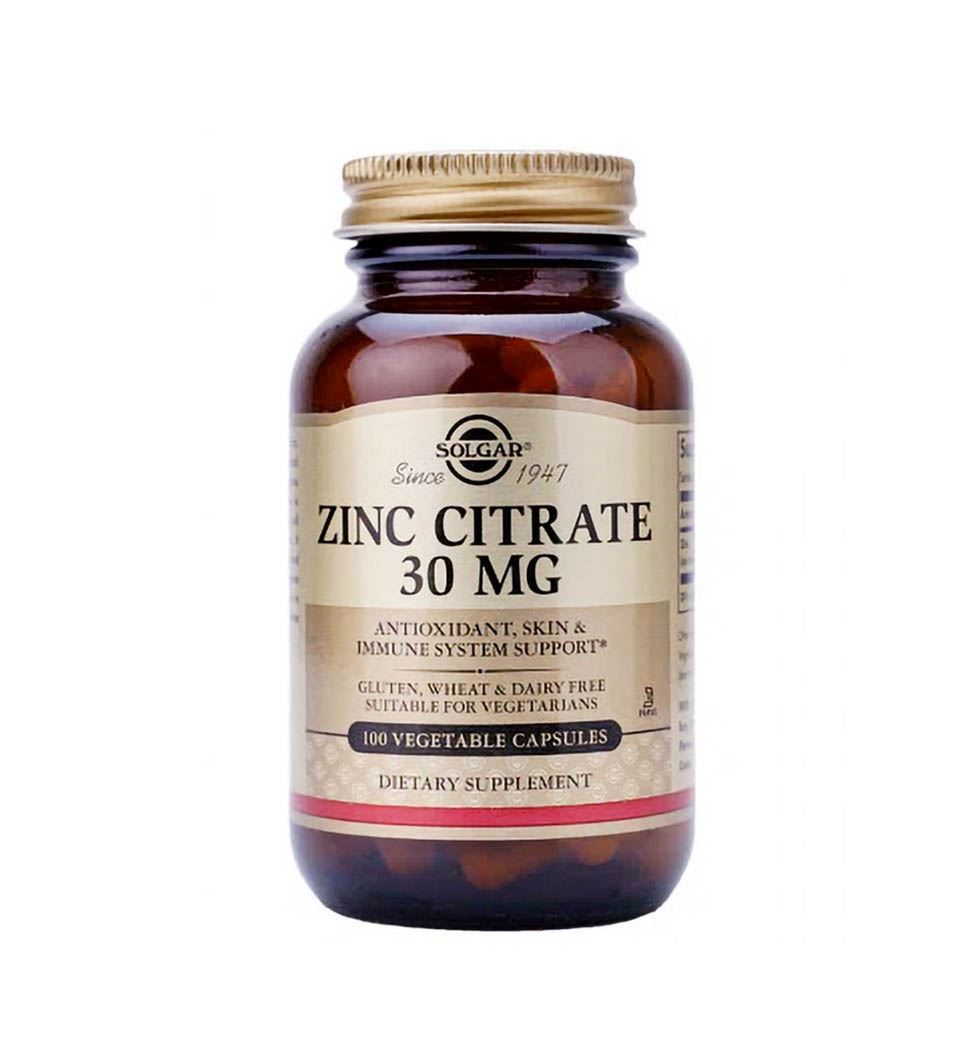 solgar zinc citrate 30 mg