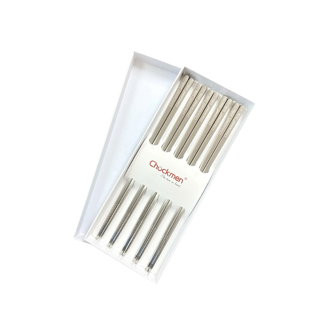 Hộp 5 đôi đũa inox Chockmen