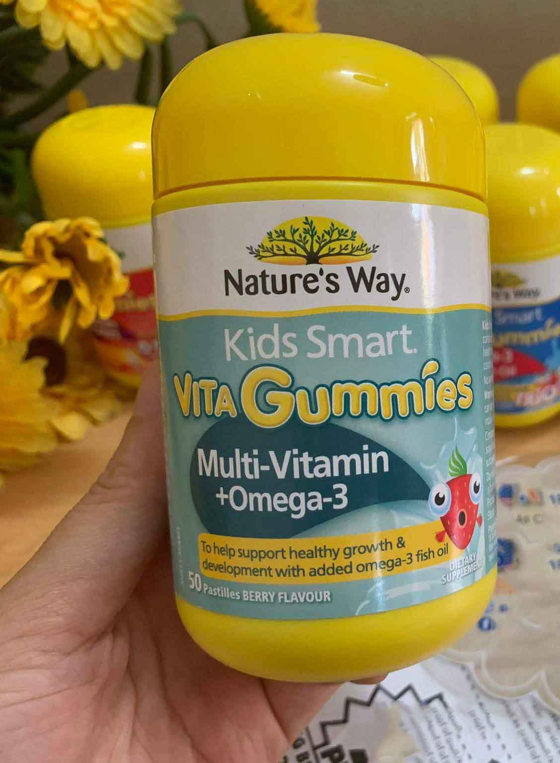 Kẹo Nature's Way Kids Smart Vita Gummies Multi-Vitamin Omega 3