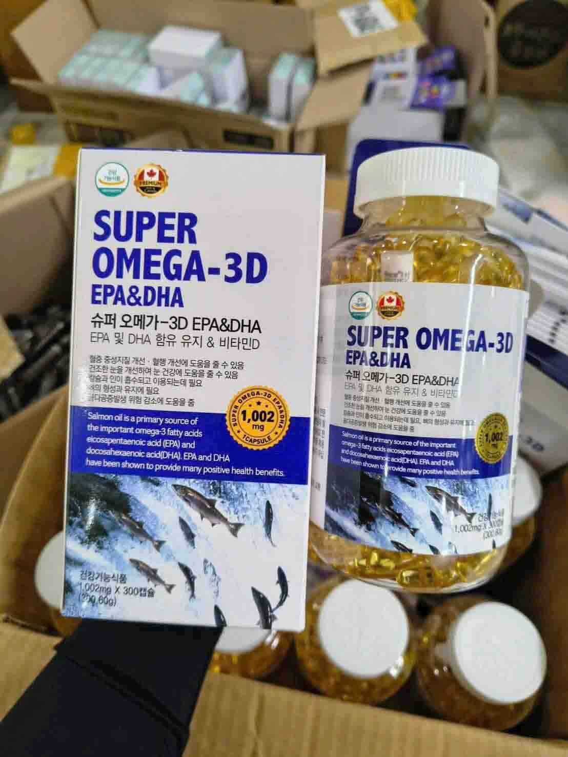 Viên dầu cá Super Omega 3D EPA DHA Hàn Quốc