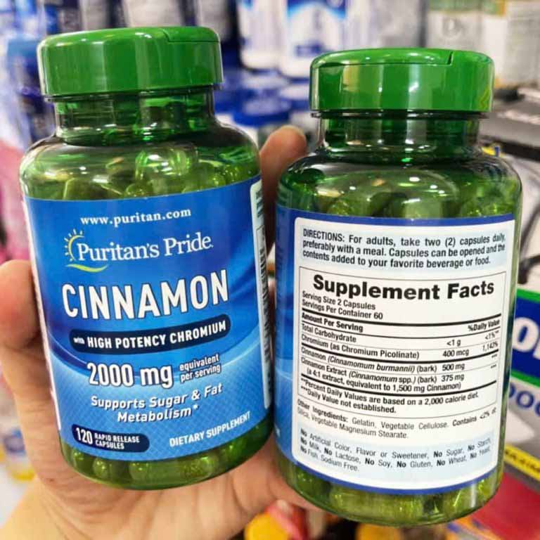 hỗ trợ đường huyết Quế Cinnamon Puritan's Pride