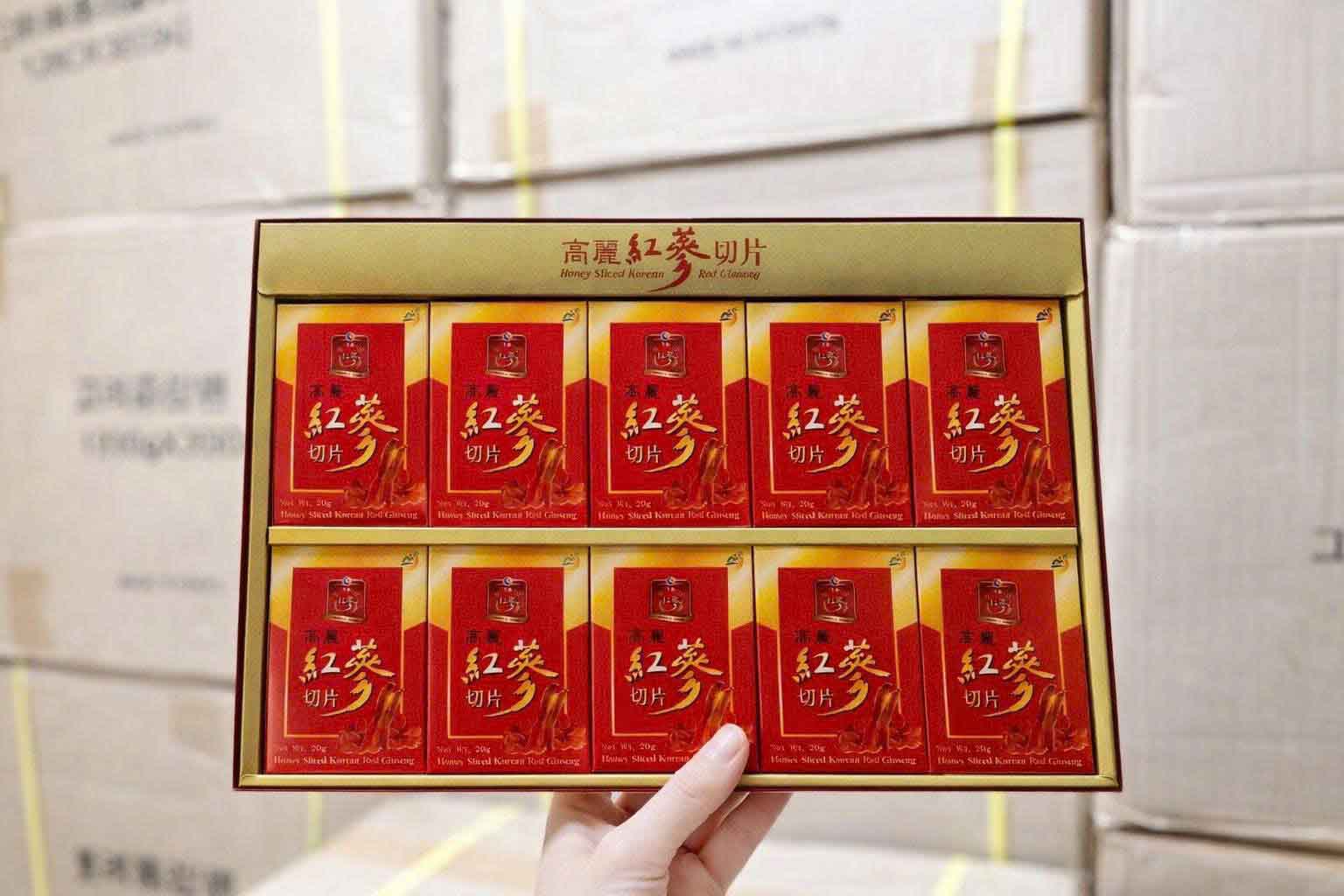 hồng sâm thái lát tẩm mật ong sambok
