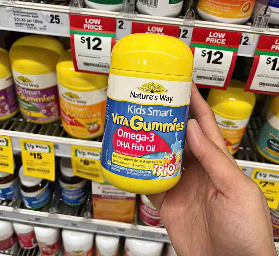 vita gummies omega 3 dha fish oil 120 viên