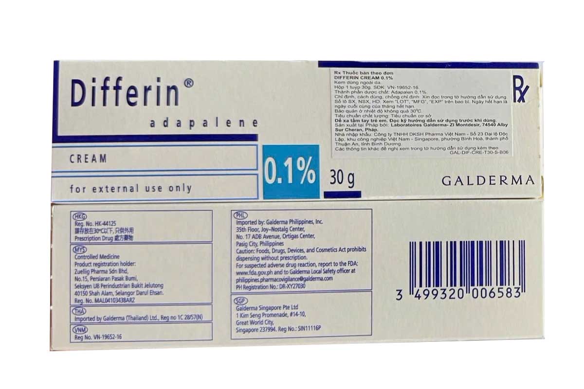 Gel hỗ trợ giảm mụn Differin bản Mỹ