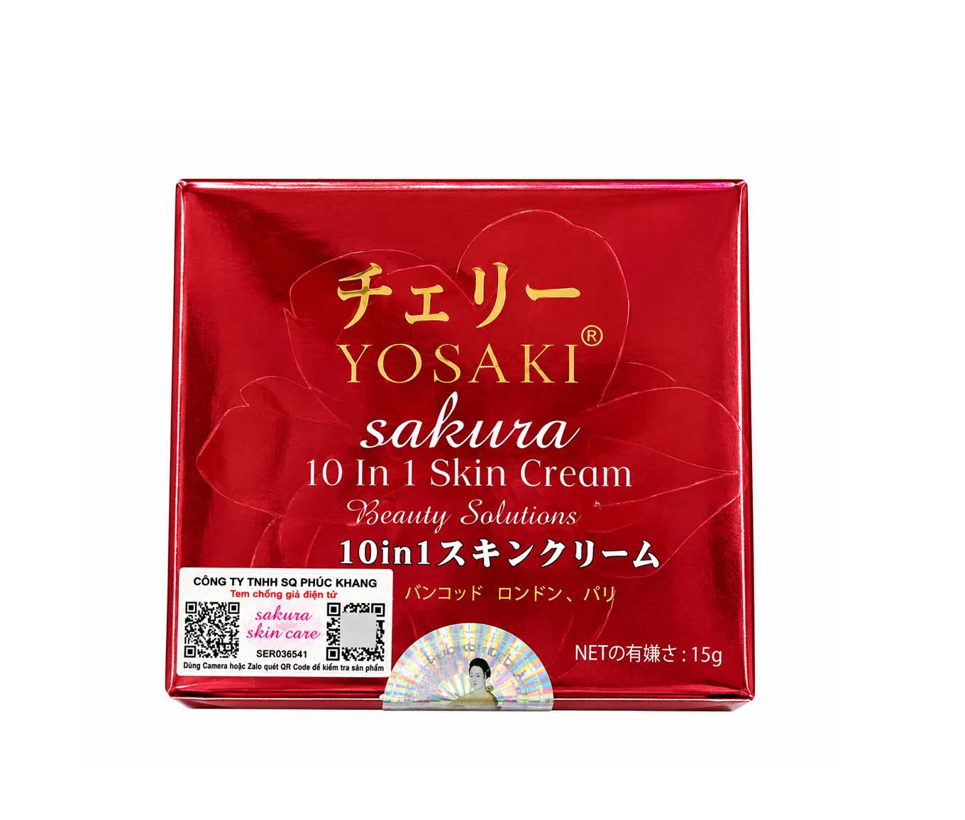 Kem hoa anh đào Yosaki Sakura 10 in 1 Skin Cream 15g