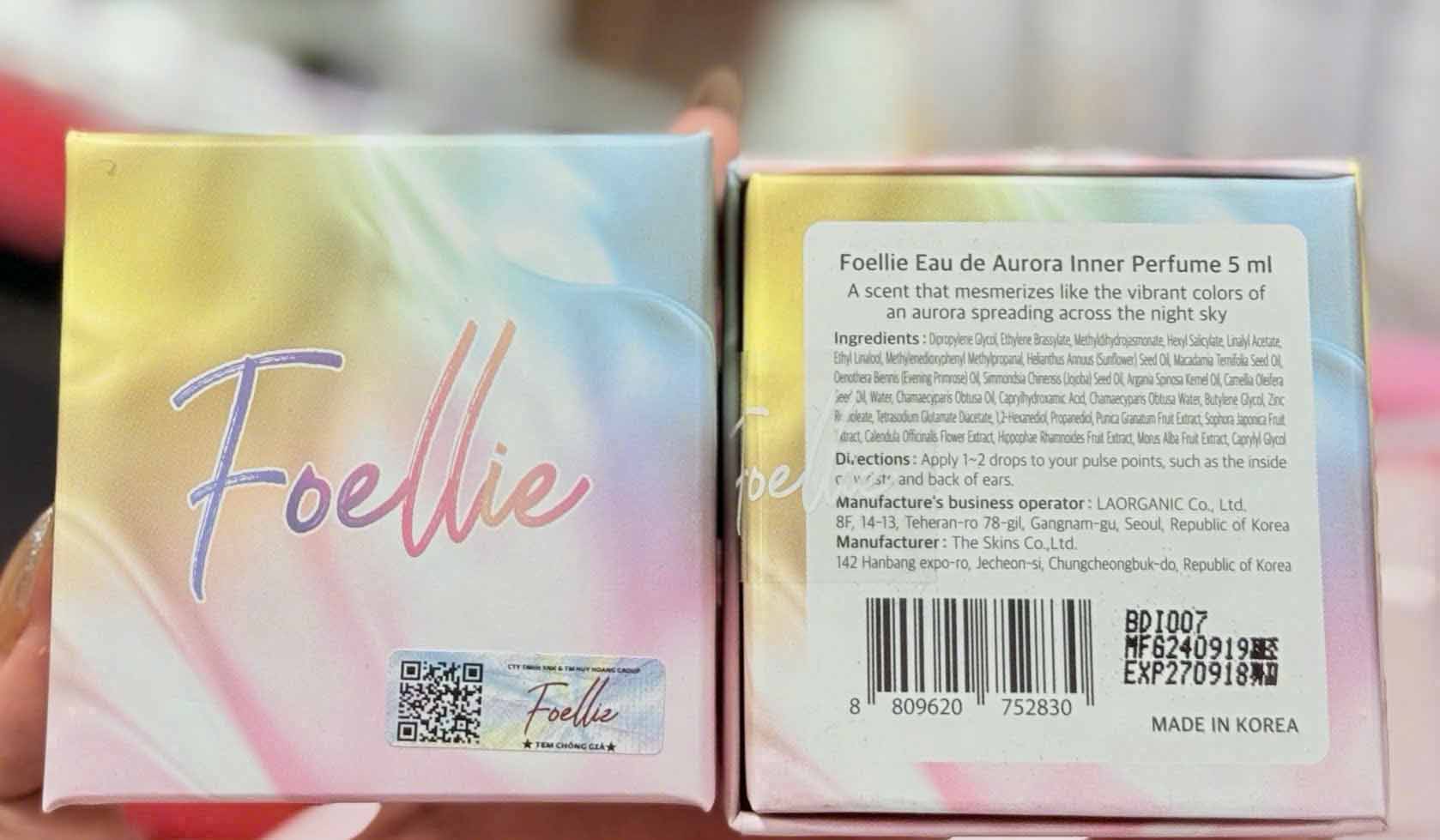 Nước hoa vùng kín Foellie Aurora