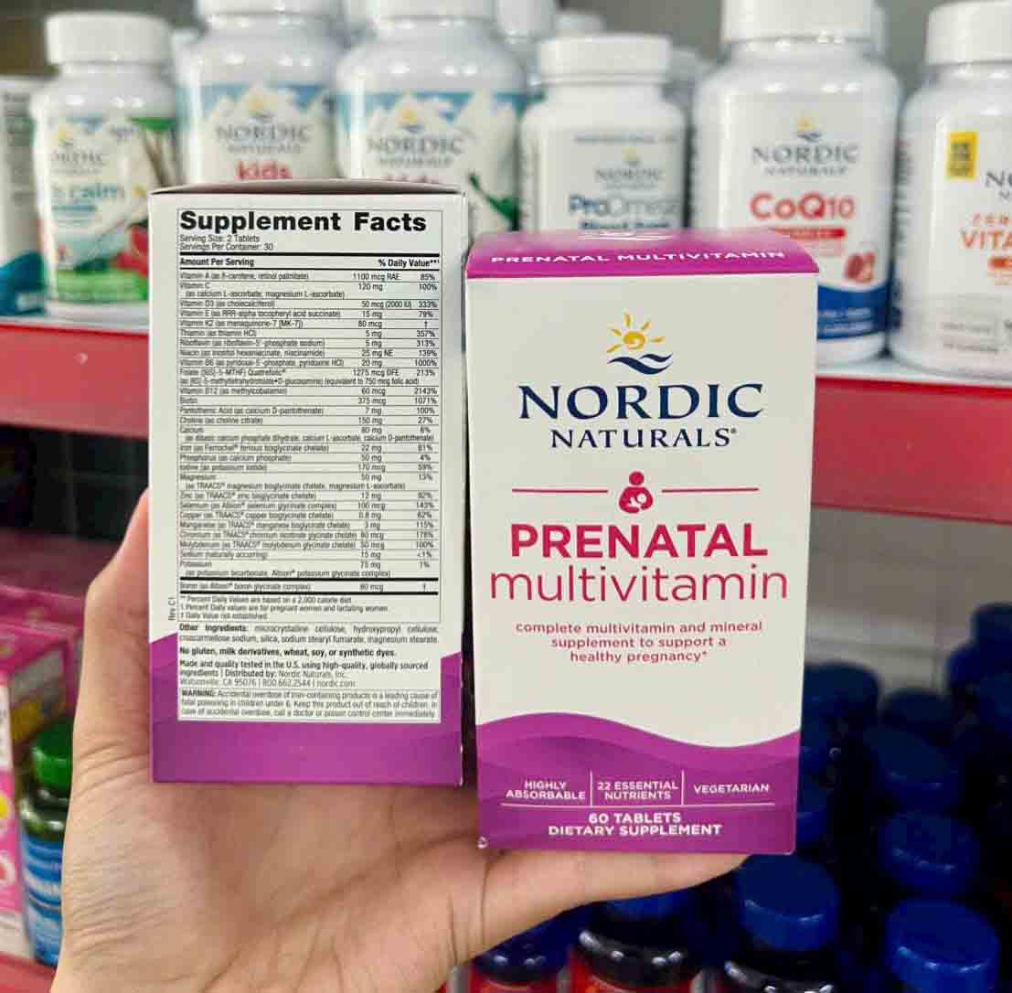 Viên uống Vitamin cho bà bầu Nordic Naturals Prenatal Multivitamin