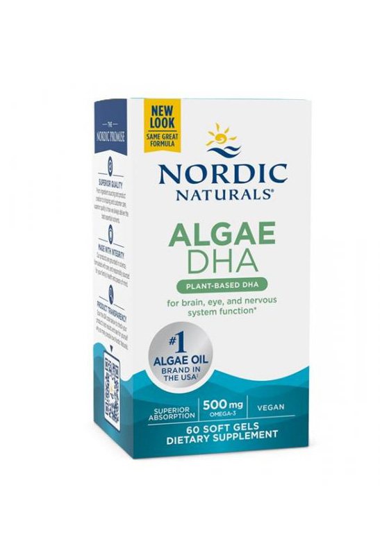 Viên uống dầu tảo DHA Nordic Naturals ALGAE DHA 500mg 60 viên