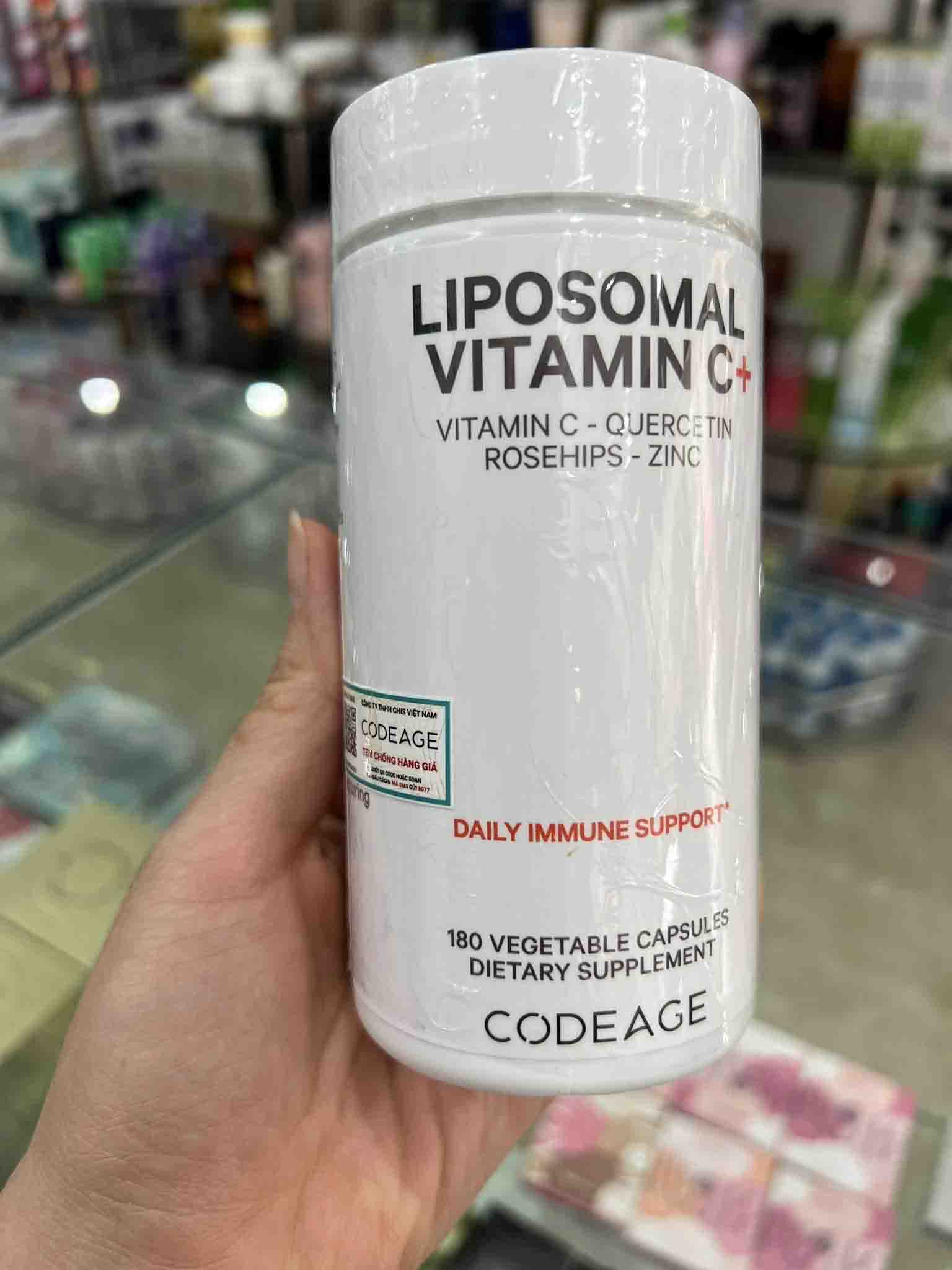 Viên uống sáng da, tăng cường sức đề kháng Vitamin C Codeage