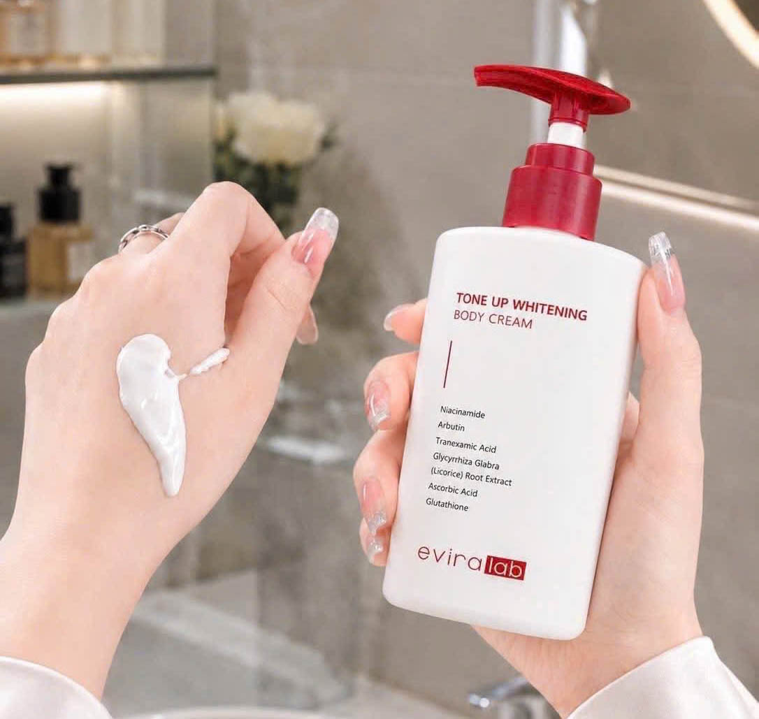 dưỡng thể eviralab tone up whitening body cream