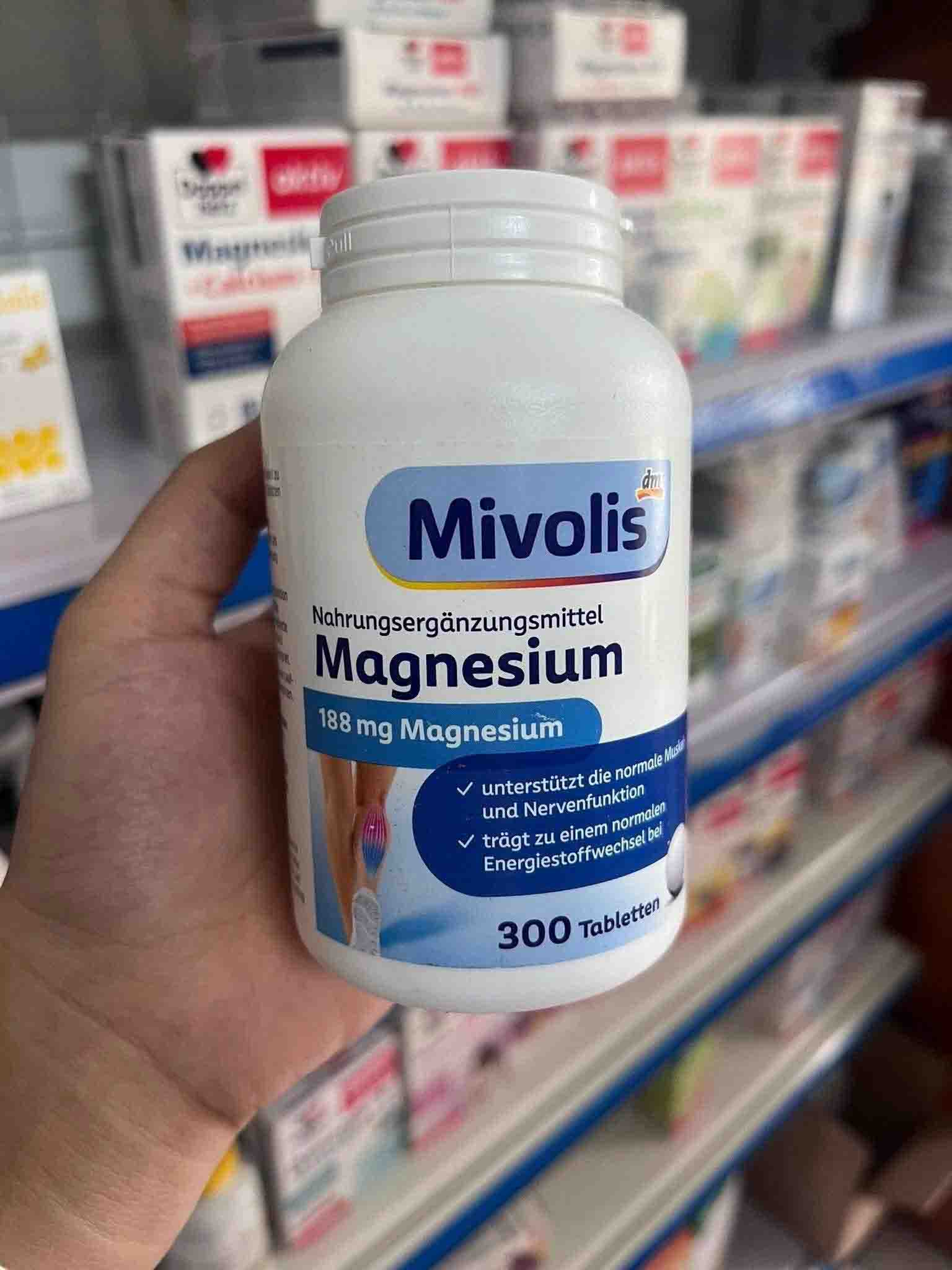 Viên uống bổ sung magie Mivolis DM Magnesium Đức 300 viên - Ảnh 2