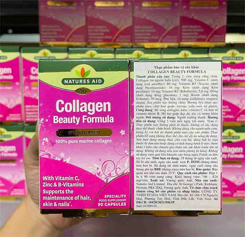 natures aid collagen beauty formula 90 caps