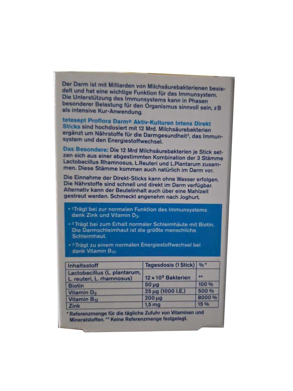 Men tiêu hóa Tetesept Proflora Darm dạng gói