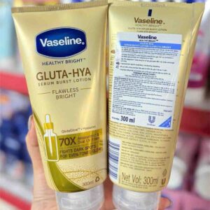 Vaseline Gluta-Hya Flawless Bright Serum Burst Lotion màu vàng