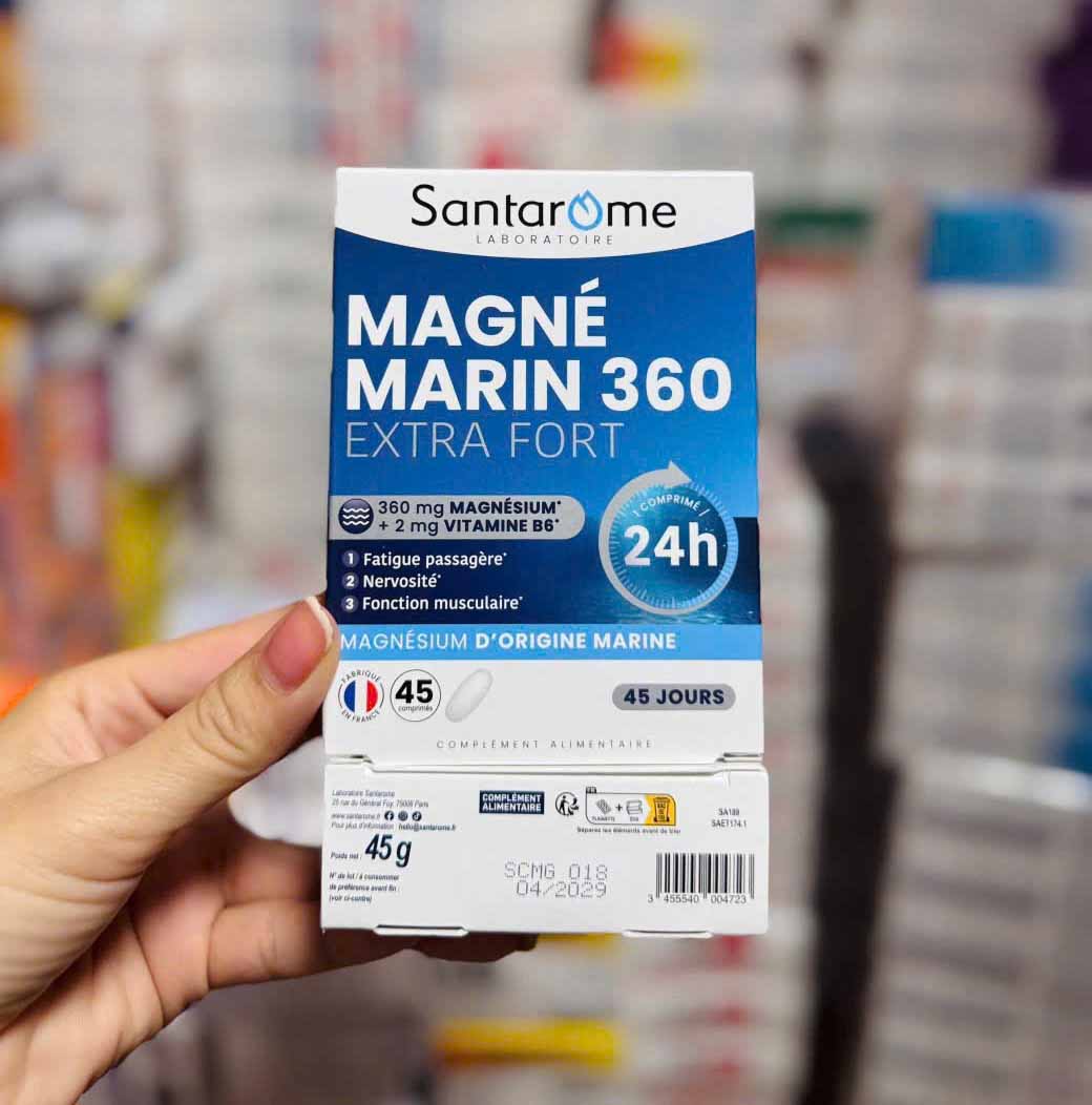 Viên magie tảo biển Santarome Magne Marin 360 Extra Fort