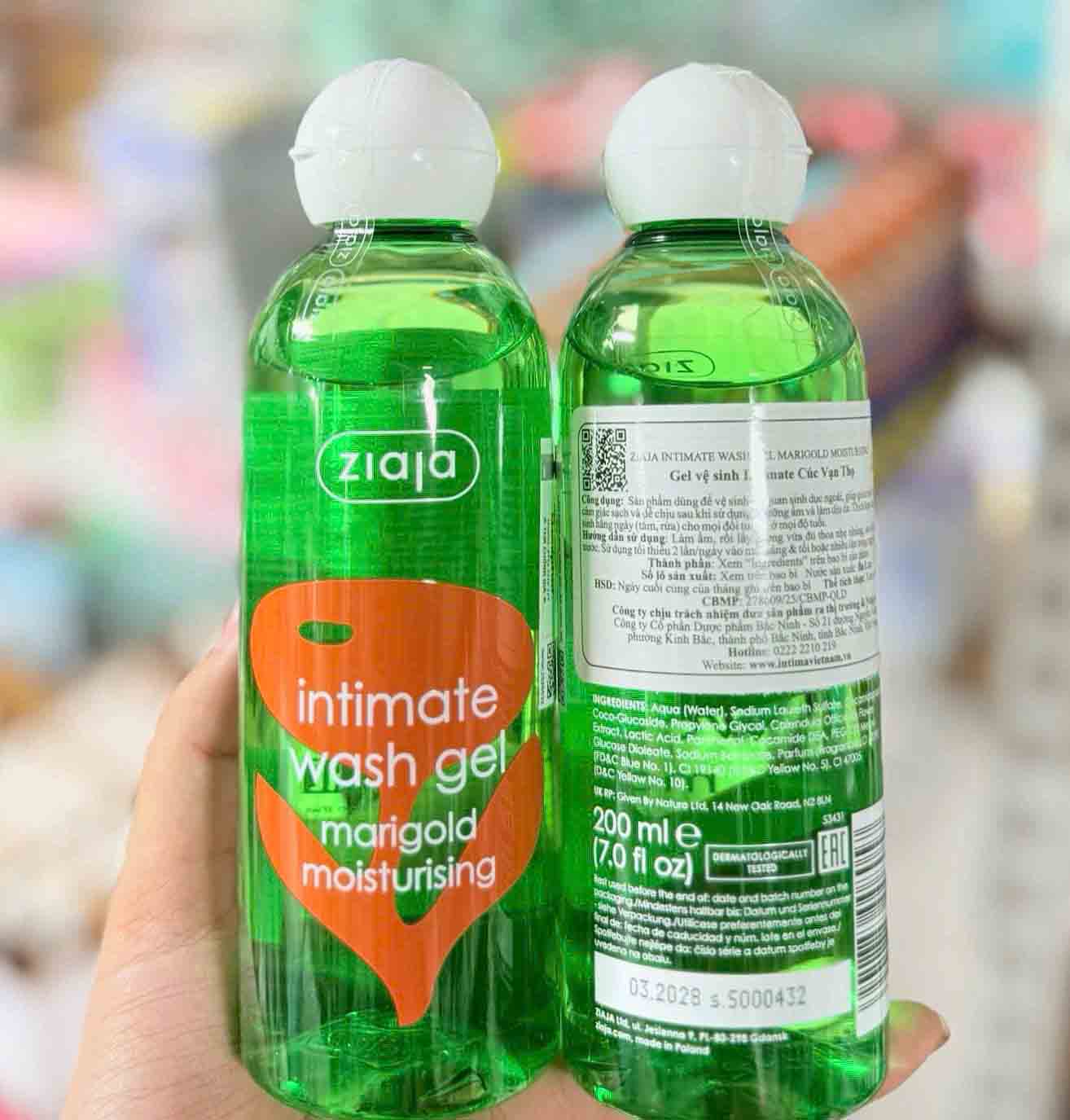 dung dịch vệ sinh ziaja intimate cúc vạn thọ