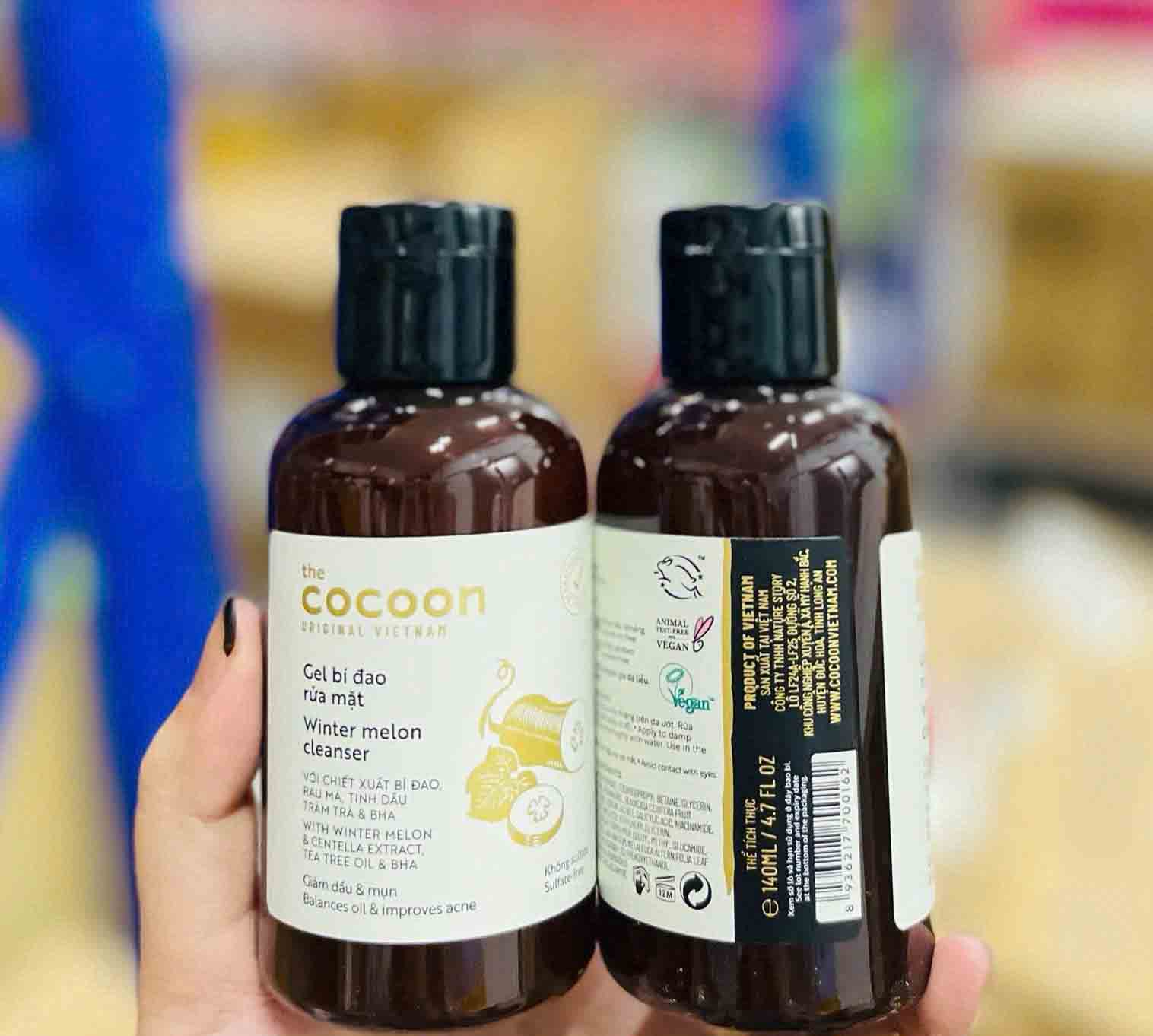 gel rửa mặt bí đao cocoon