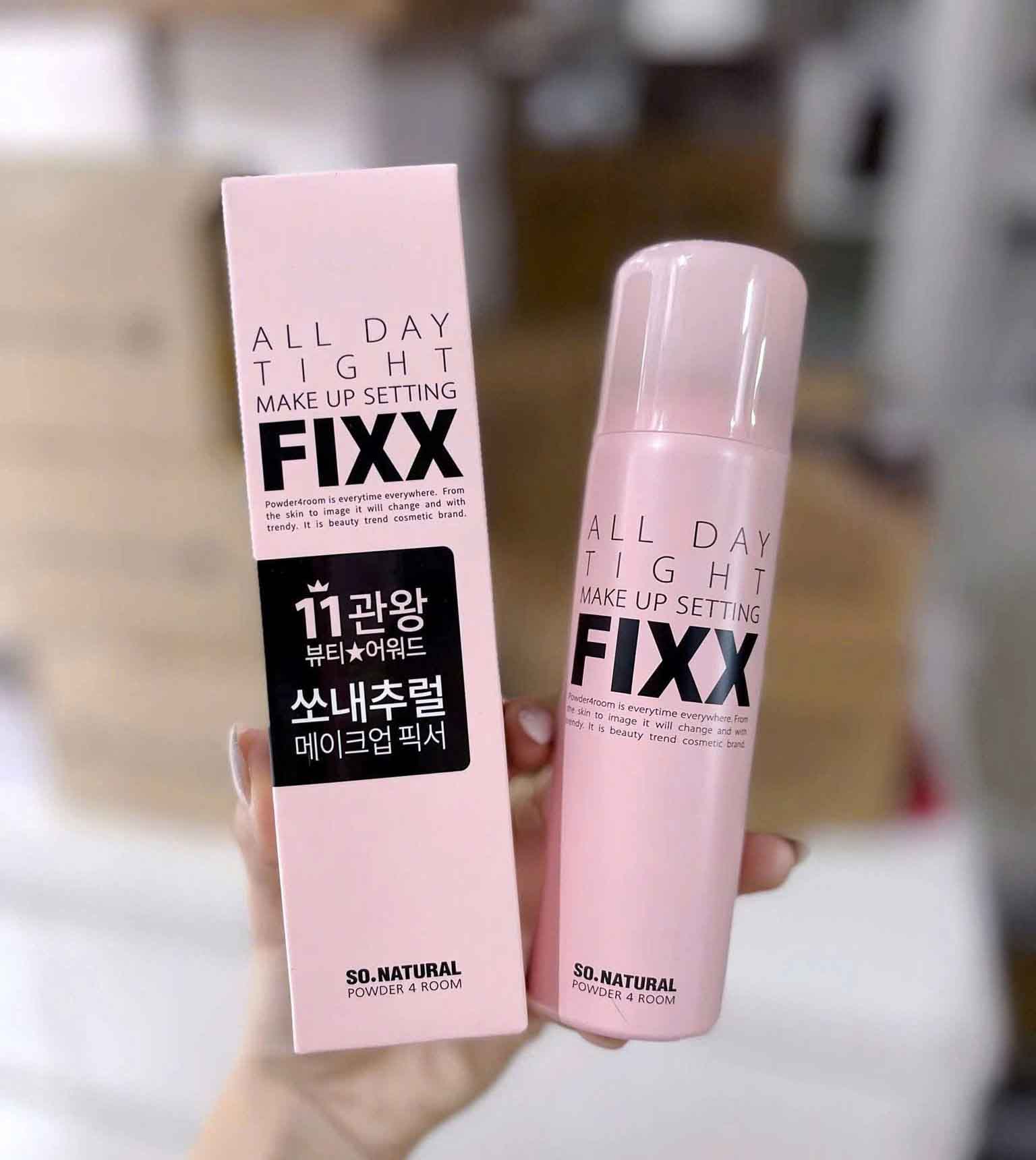 xịt khóa nền fixx hồng