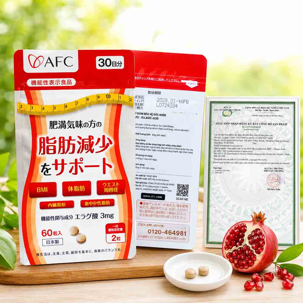 giảm cân ellagic acid