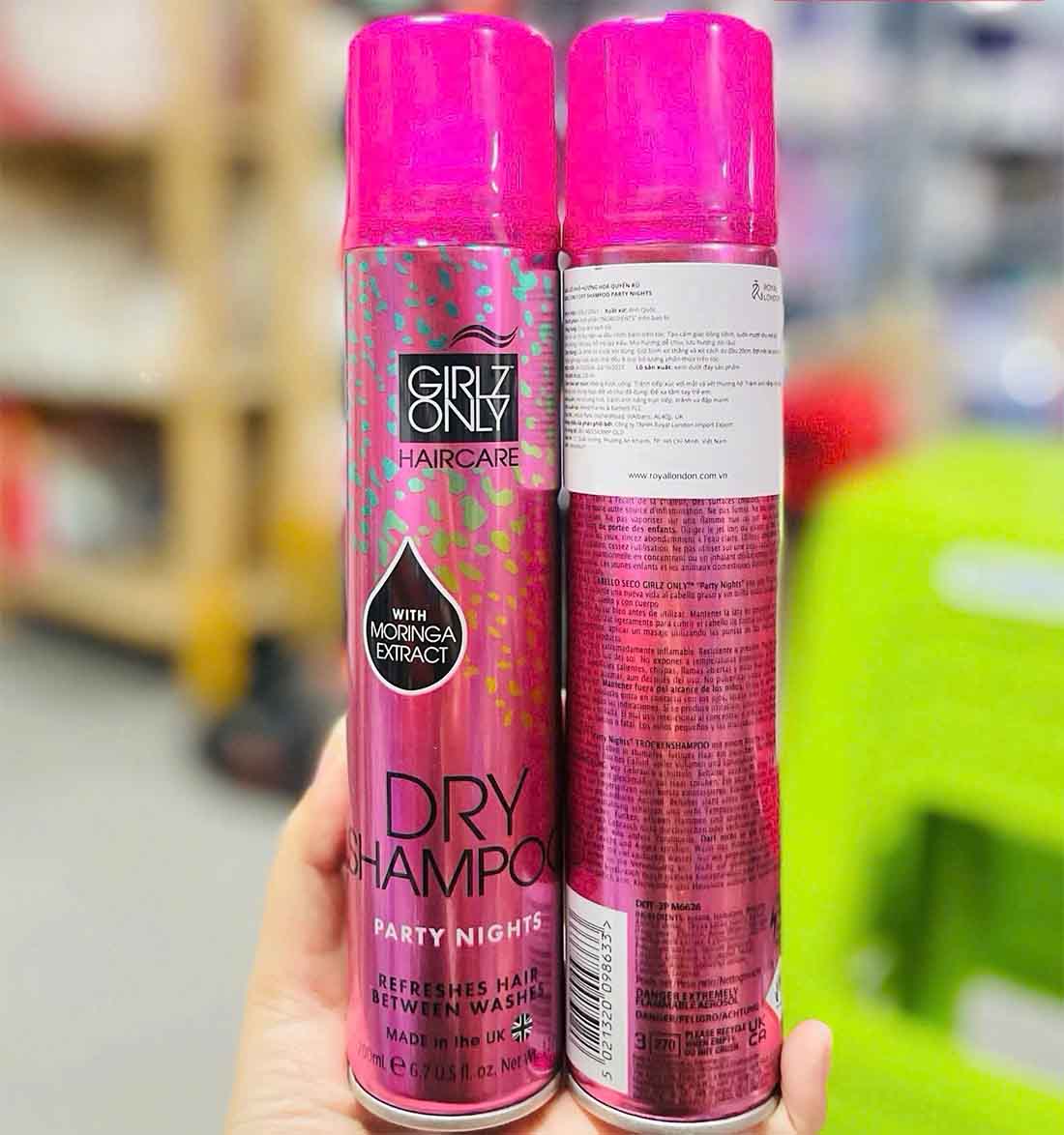 Dầu gội đầu khô Girlz Only Party Nights – màu hồng