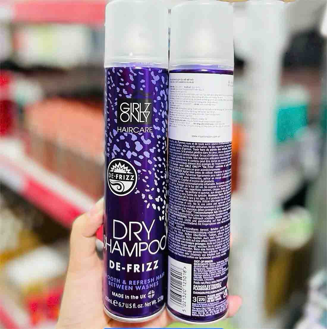 Dầu gội khô Girlz Only Dry Shampoo Unisex Anh 200ml - Ảnh 6