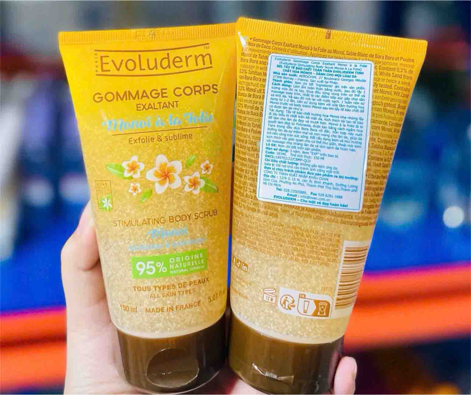 Tẩy Tế Bào Chết Body Evoluderm Monoi