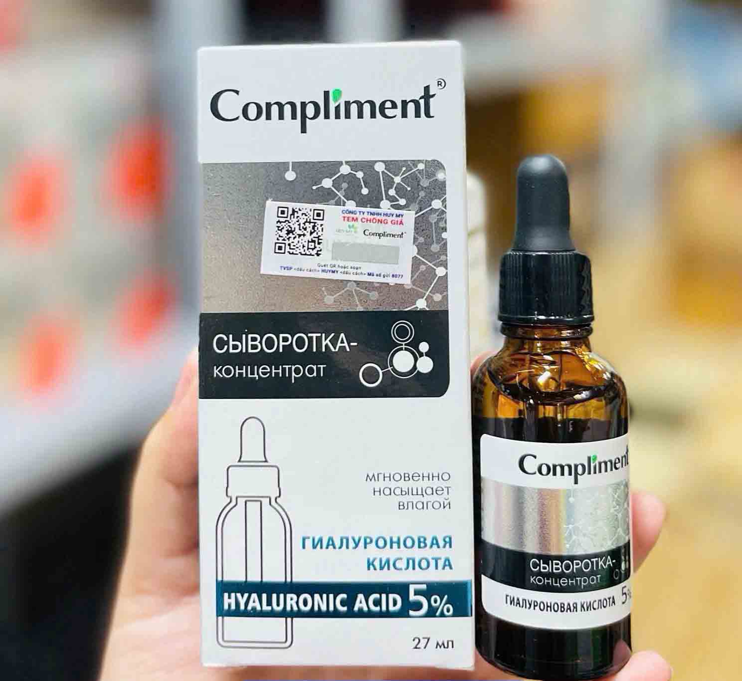Serum Compliment Hyaluronic Acid 5 cấp ẩm, phục hồi da 27ml - Ảnh 2