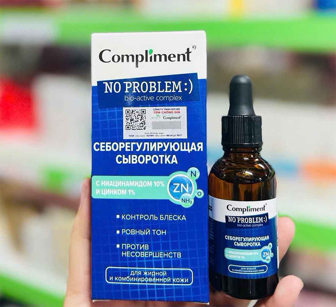 Serum Compliment Niacinamide Zinc hỗ trợ kiềm dầu